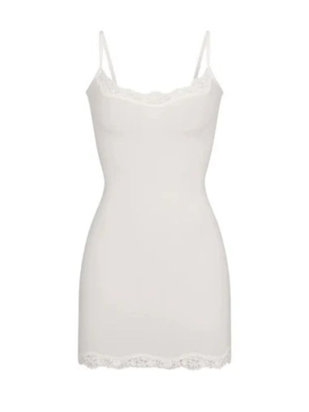👰SKIMS Fits Everybody Lace Slip Dress | Marble |  S | NWT👰